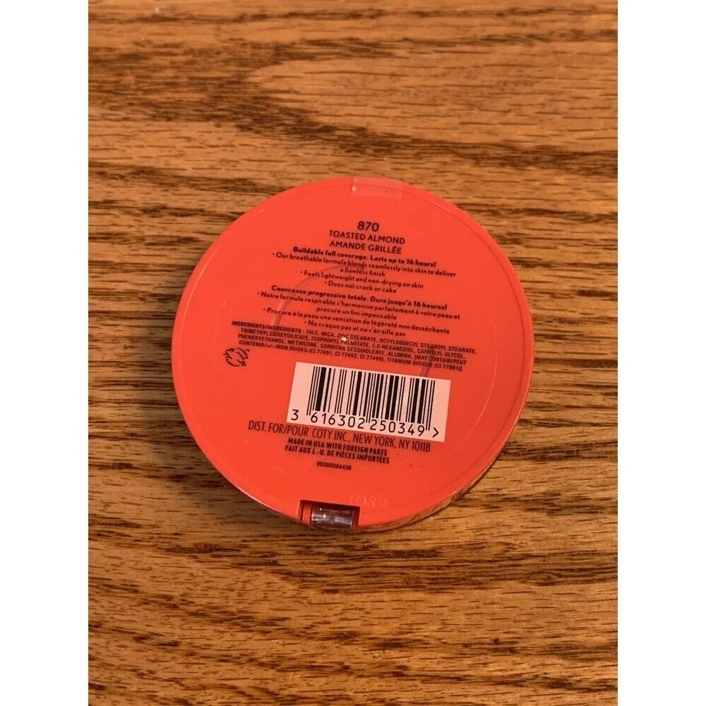 COVERGIRL Outlast Extreme Wear Pressed Powder 870 Toasted Almond 0.39 oz NEW